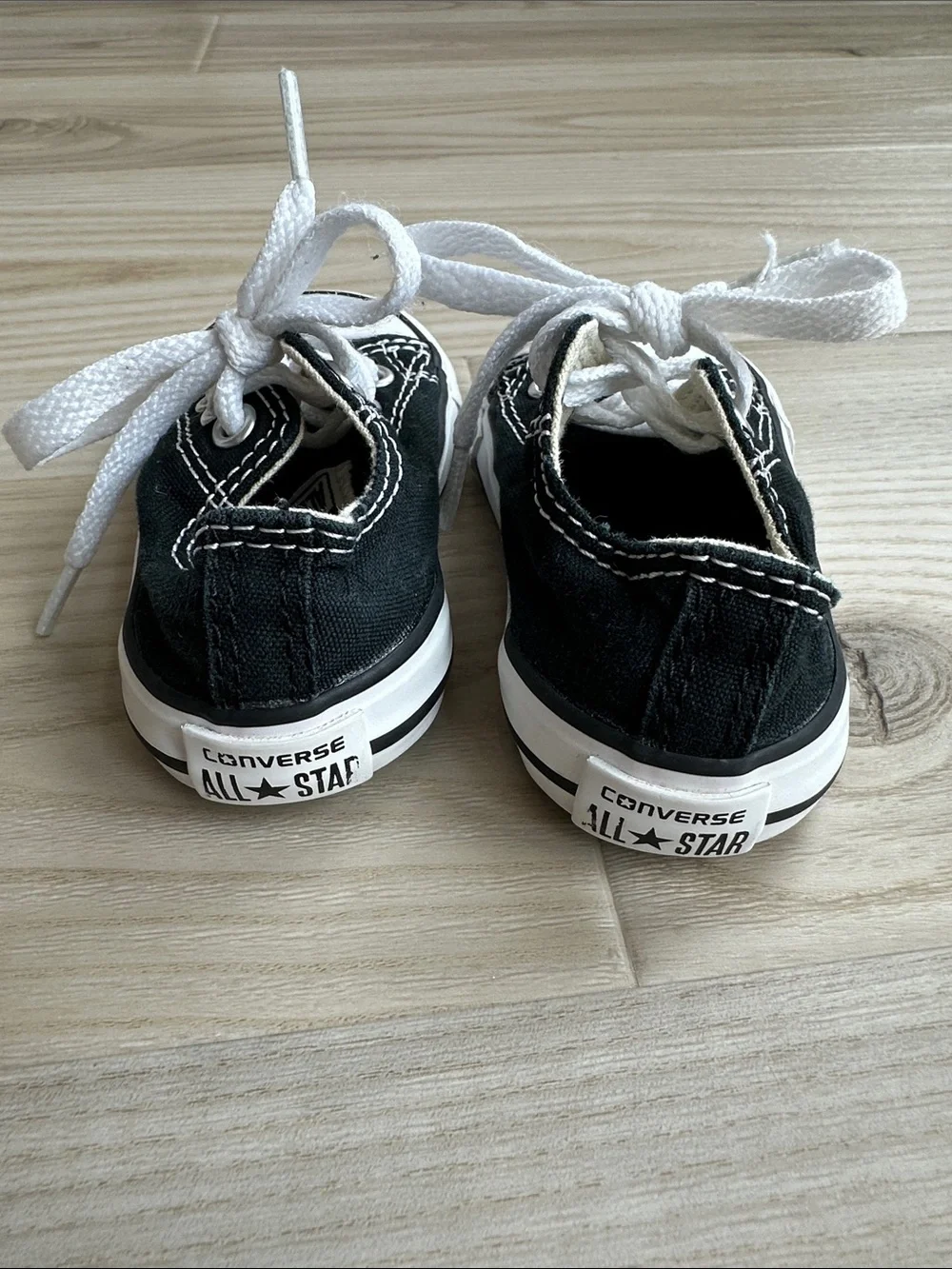 Converse Black Canvas Low-Top Sneakers with White Laces